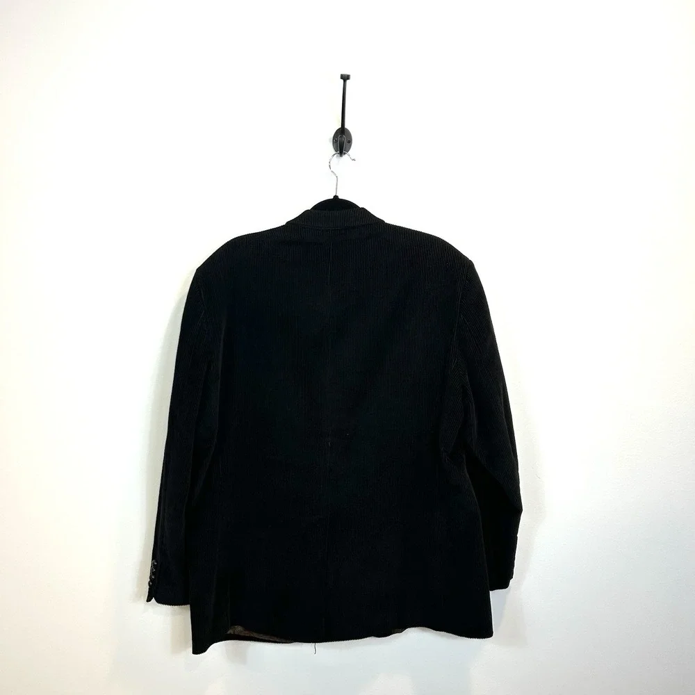 Lauren Ralph‎ Lauren Black Corduroy Blazer Mens Cotton Two Button 46R